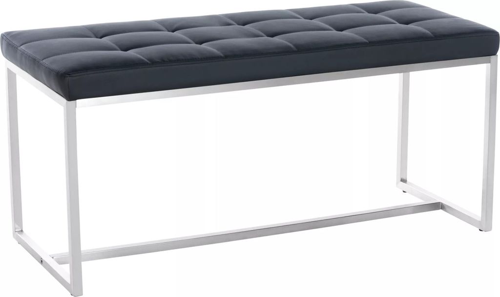 In And OutdoorMatch Bank Julie - Metall und Kunstleder - Flur oder Wohnzimmer - 40x100x48cm