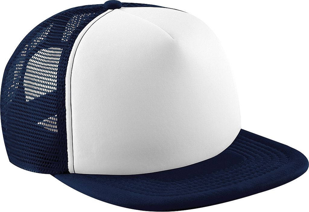 Beechfield Uni Vintage Trucker Baseballkappe (2 Stück/Packung) RW6705 (Einheitsgröße) (Marineblau/Weiß)