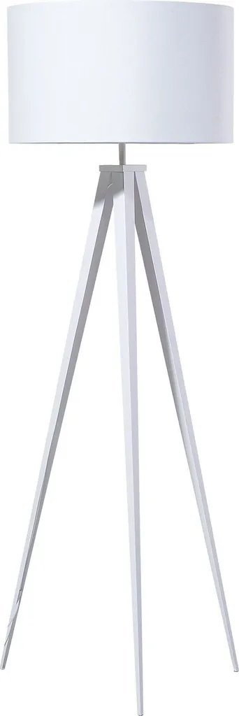 BELIANI Lampadaire Métal Blanc 156 cm - Luminaire Moderne à Abat-jour
