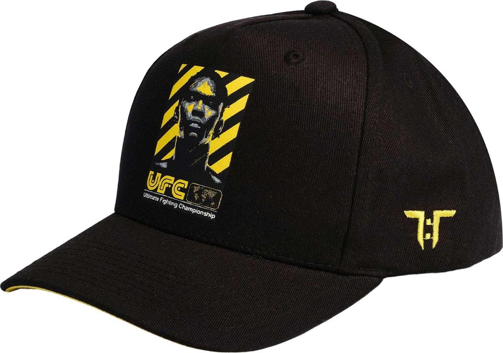 Tokyo Time - "UFC Israel Adesanya" Baseball-Mütze für Herren/Damen Uni RO9303 (Einheitsgröße) (Schwarz/Gelb)