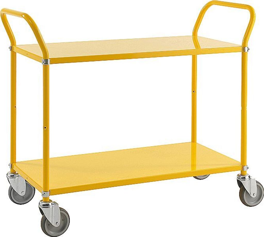 Kongamek Etagenwagen mit 2 Böden 900x440mm in Gelb mit Produktbild 