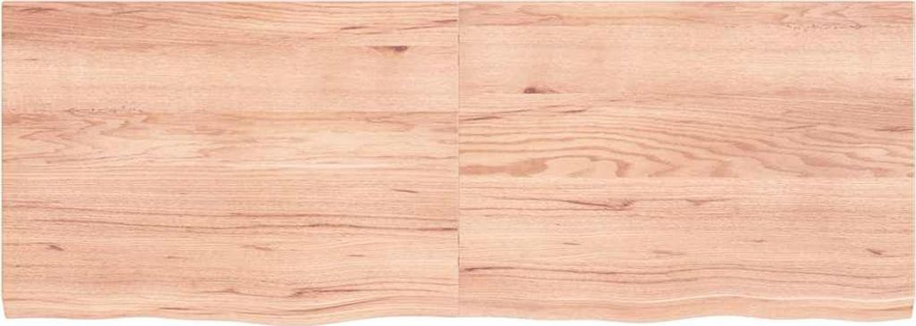vidaXL Tischplatte Hellbraun 140x50x(2-4)cm Massivholz Produktbild 