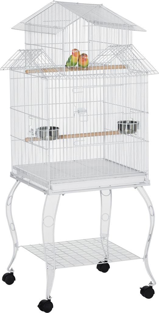 PawHut Vogelkäfig mit Rädern, großer Käfig mit Ständer, 50 Produktbild 