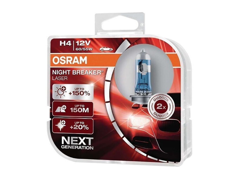 OSRAM H4 Night Breaker Laserlichtlampe 12V 60/55W P43t-38 - Immagine del prodotto 