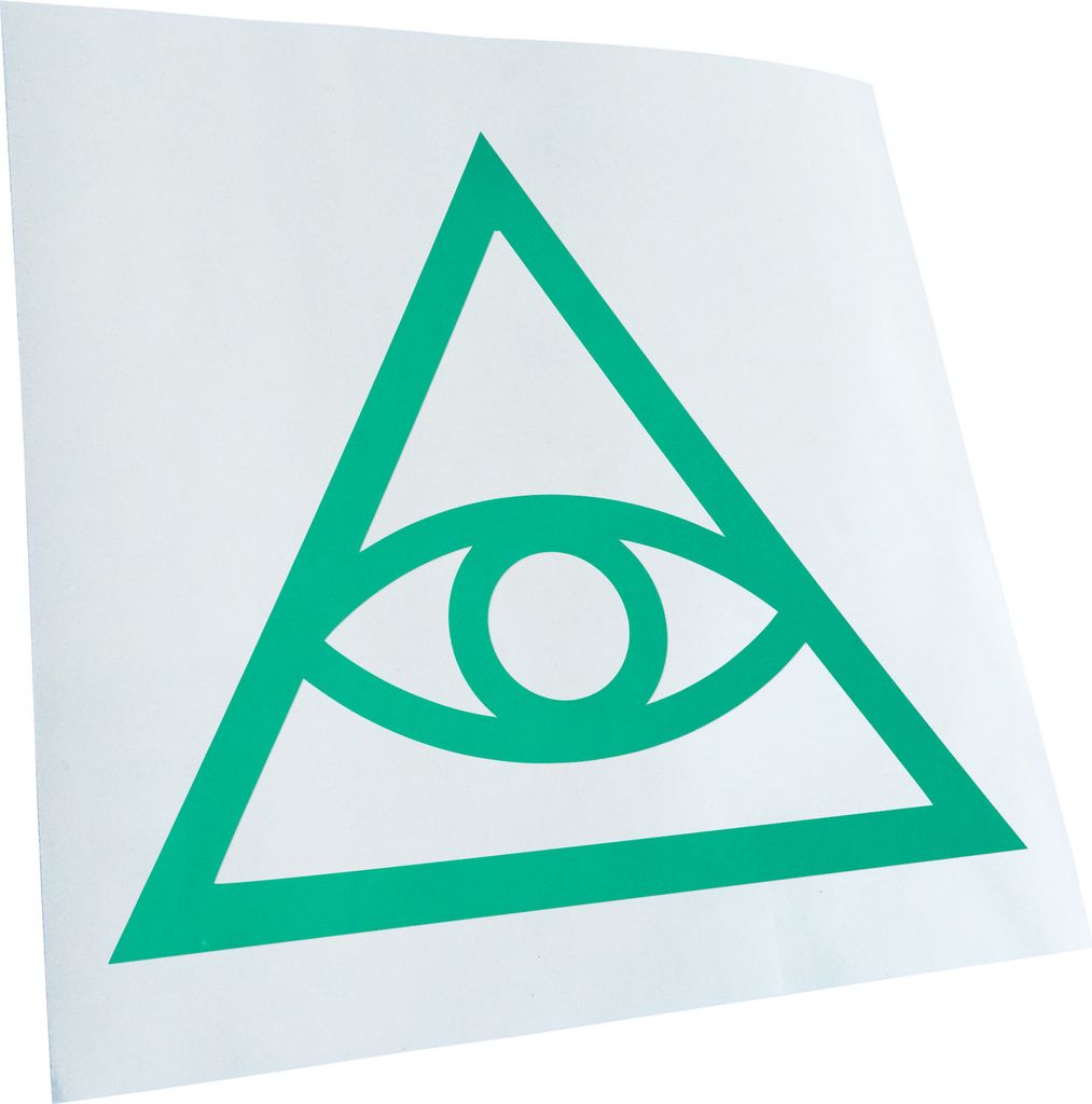 Kiwistar - Autoaufkleber - Auge der Vorsehung I - Türkis - 40x35cm - Aufkleber für Auto, Laptop, Fahrrad, LKW, Motorrad mehrfarbig JDM Decal Racing