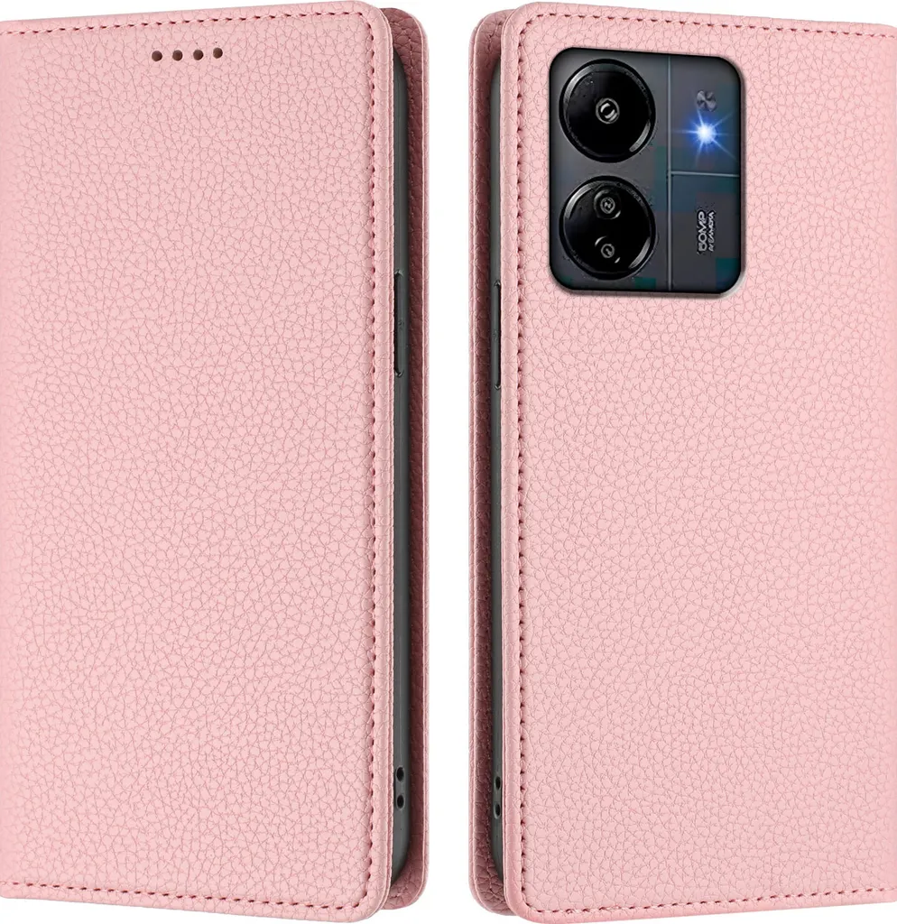 Leacckl Cover per Xiaomi Redmi 13C / Poco C65, Custodia a portafoglio in Pelle PU Premium [Magnetica a Scatto] [Funzione Stand] per Xiaomi Redmi 13C / Poco C65, Verde