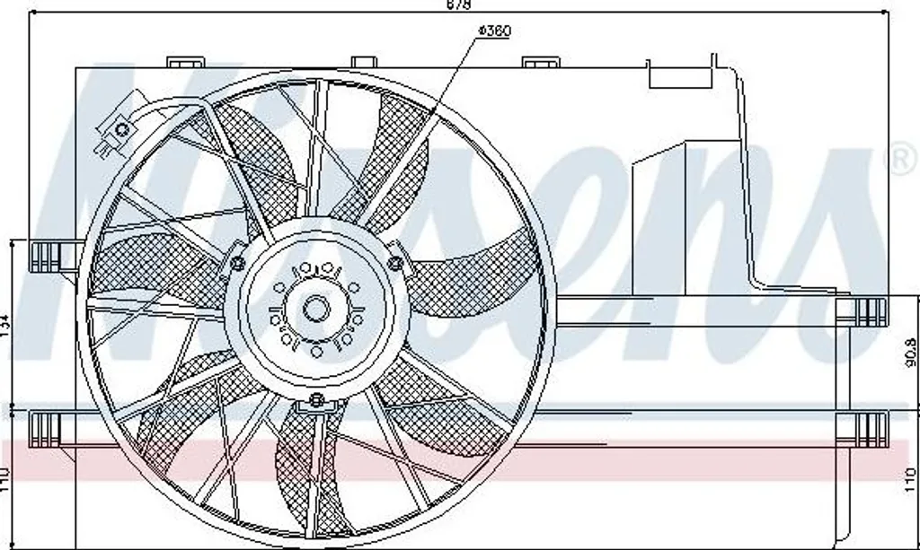 Ventilateur de Refroidissement Moteur pour Mercedes Classe A 1685000193