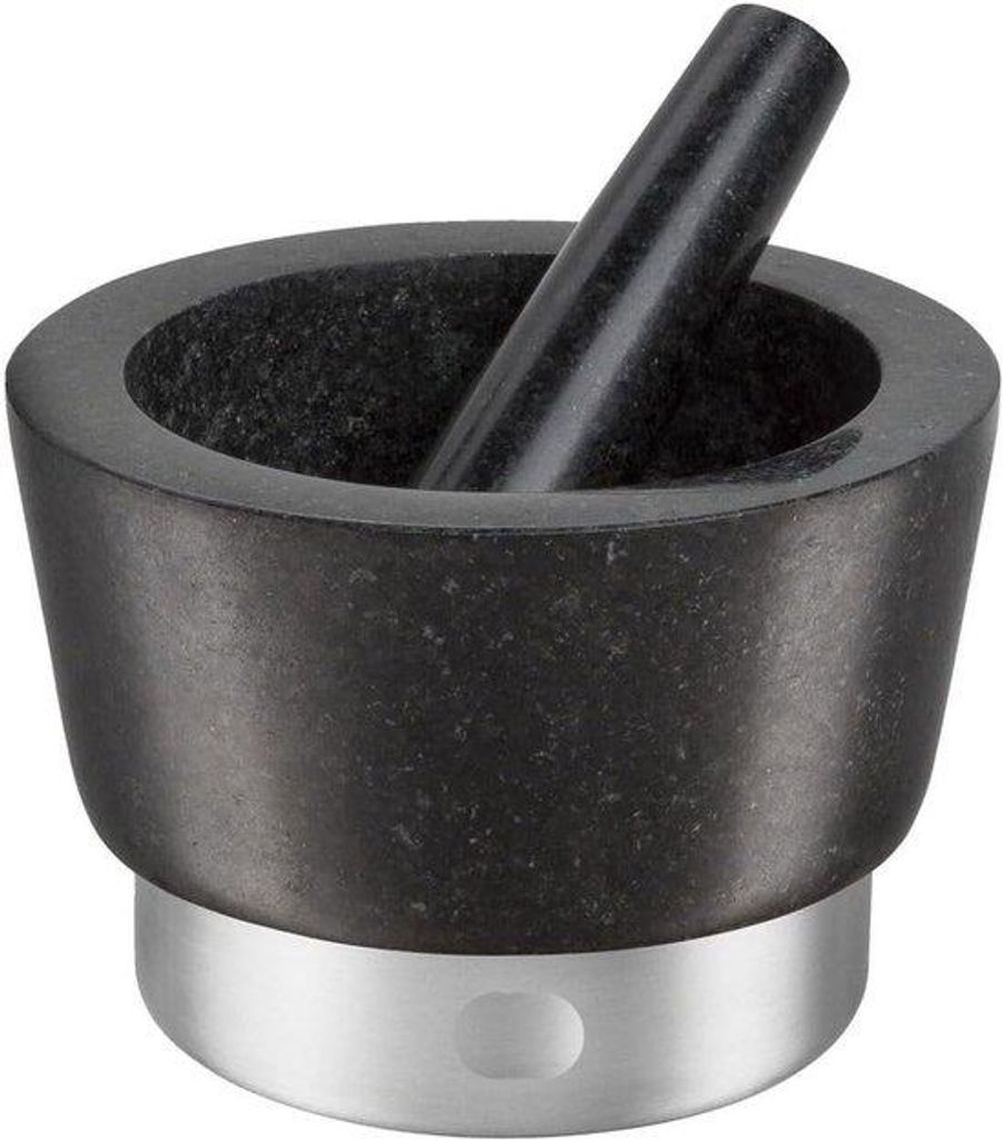 Famanu Mörser und Stößel, Ø 11 cm, robustes Design für Kräuter und Gewürze