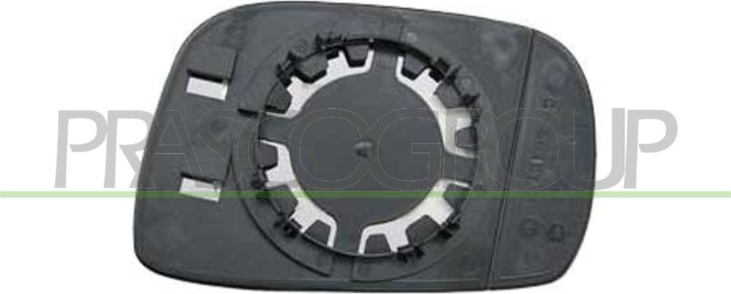 PRASCO Spiegelglas Außenspiegel Links für OPEL AGILA (A) (H00) Asphärisch OP3047505