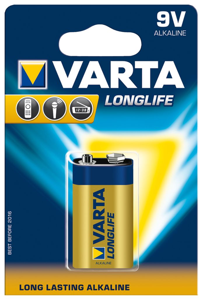 in Folie 5x Varta High Energy 9V Alkaline Batterien MN1604 E-Block 6LR61 