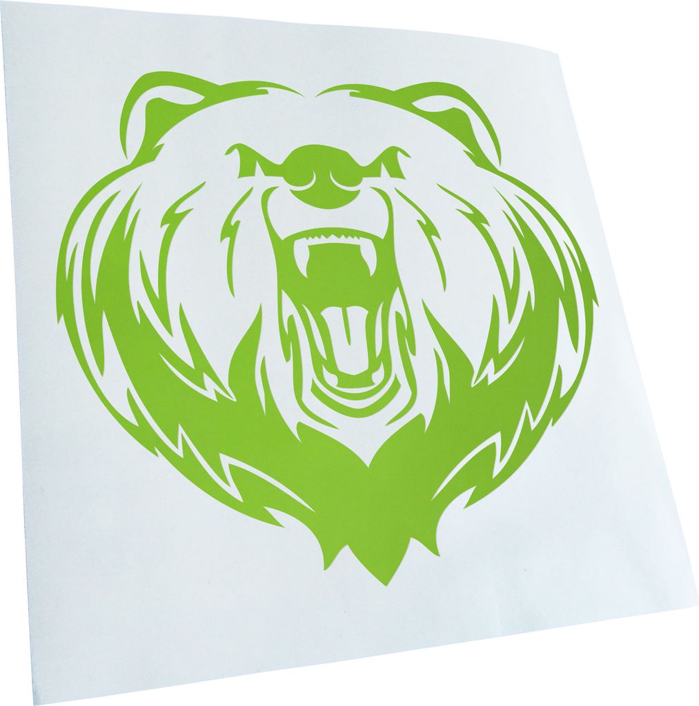 hauptsachebeklebt Kiwistar - Autoaufkleber - Grizzly Bear - Bär - Heckscheibe - Aufkleber für Auto Kfz Fahrrad, LKW, Truck Mofa