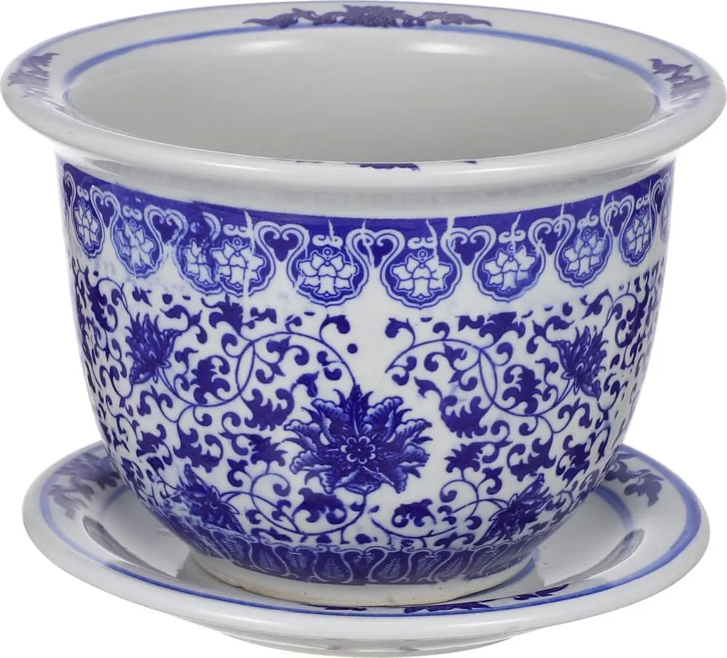 Pot de fleurs en céramique intérieur et extérieur pour balcon et jardin
