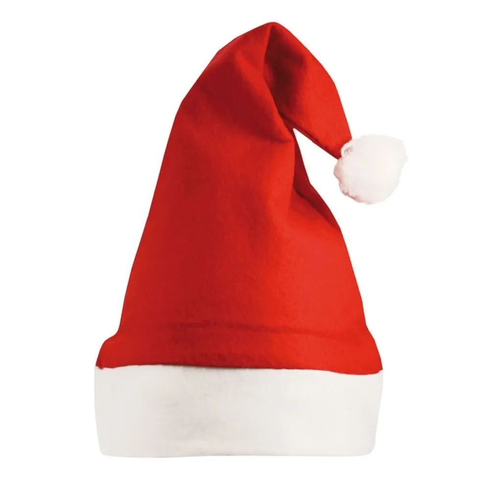 Cappello di Natale Benza - Rosso - Feltro - Taglia unica - 10 pezzi