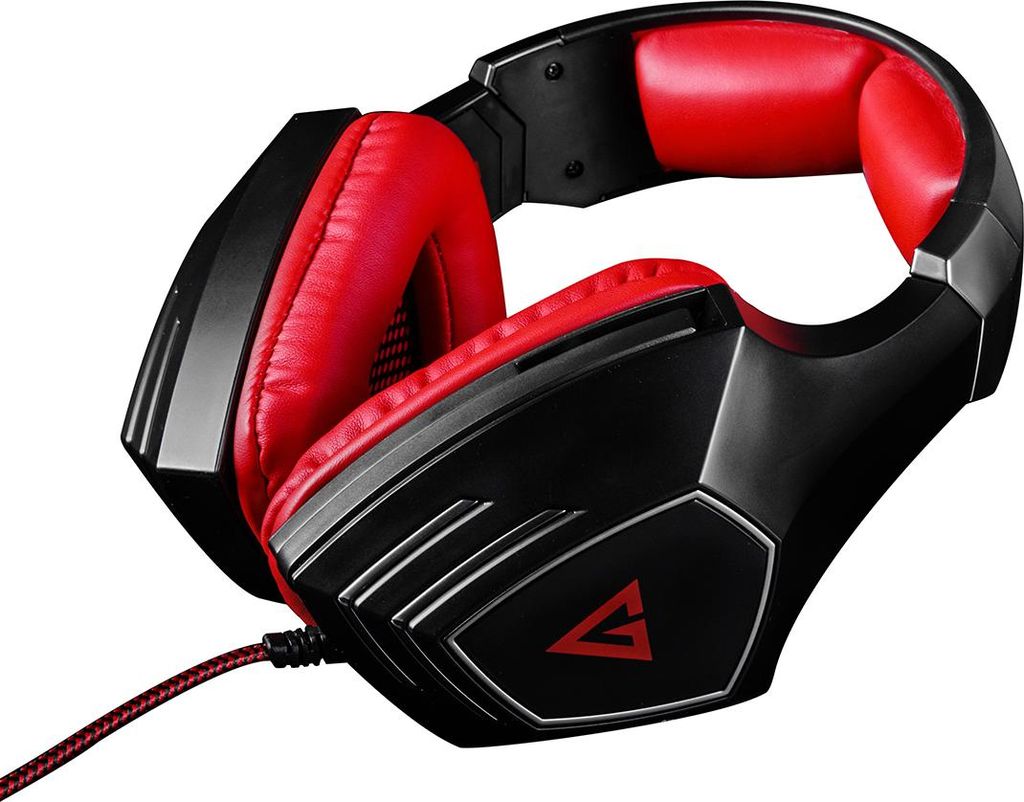 MODECOM Volcano MC-831 RAGE Headset, Schwarz, Over-Ear, mit Mikrofon, USB-Anschluss, kompatibel mit PC und Laptop, Kabel