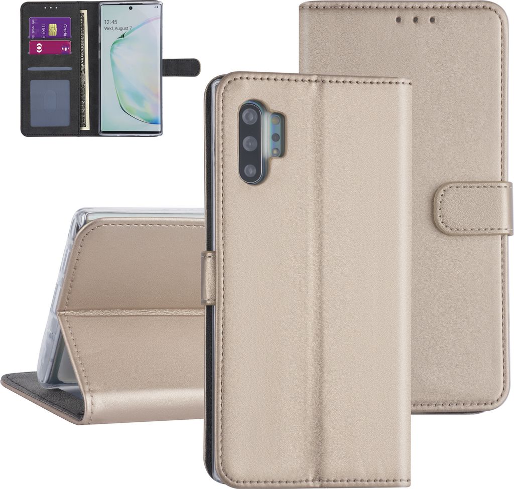 Samsung Galaxy Note 10 Plus Gold Book type case - Card holder