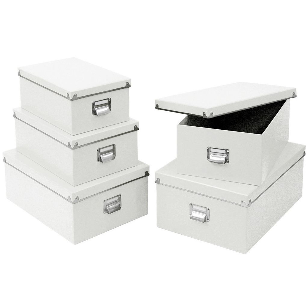 Skladovací boxy, balení 5, bílá, ZELLER Obrázek produktu 