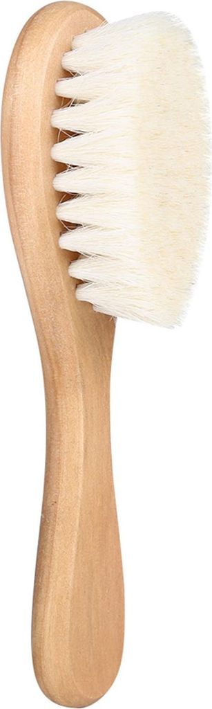 Weicher natürlicher Ziegenhaar-Baby-Kind-Kopfmassage-Pflegekamm mit Holzgriff