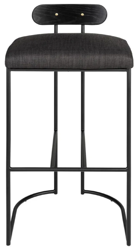 Tabouret de bar noir design pour comptoir cuisine - Confort luxe 92 cm