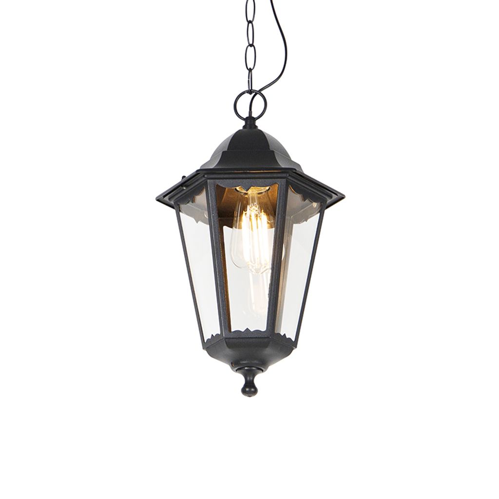 Klasyczna lampa wisząca zewnętrzna czarna IP44 - Havana Up Zdjęcie produktu 