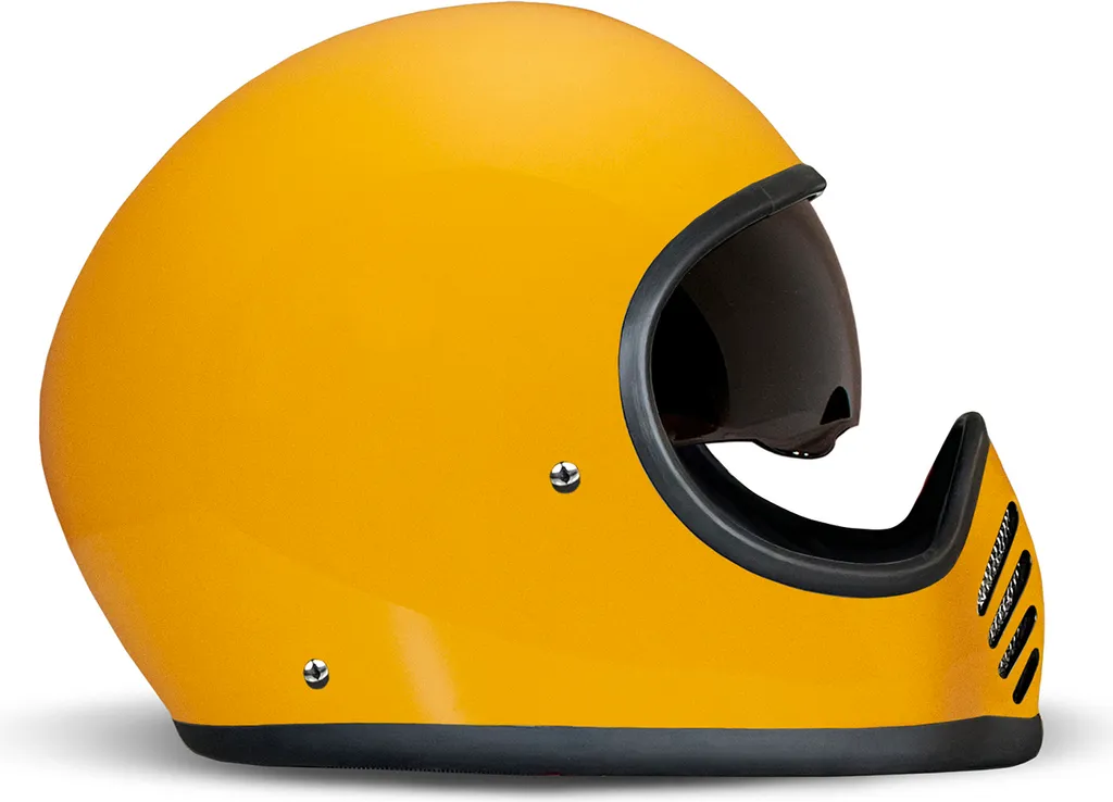Casque de Moto Intégral DMD SEVENTYSEVEN Jaune pour Homme et Femme en L