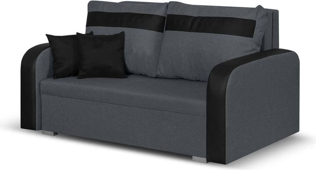 2-Sitzer-Sofa mit Schlaffunktion CONDI - Grau/Schwarz