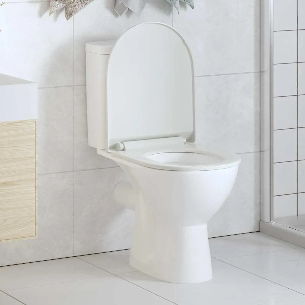 Abattant WC blanc Soft-close vidaXL clipsable pour un nettoyage facile