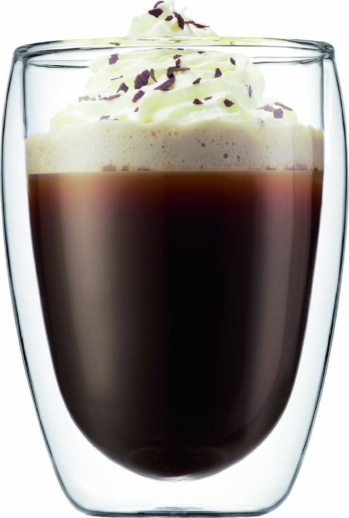 Bodum Doppeltwandige Kaffee- und Teegläser Pavina - Patentiertes Ventil - 320 ml - 2 Stück