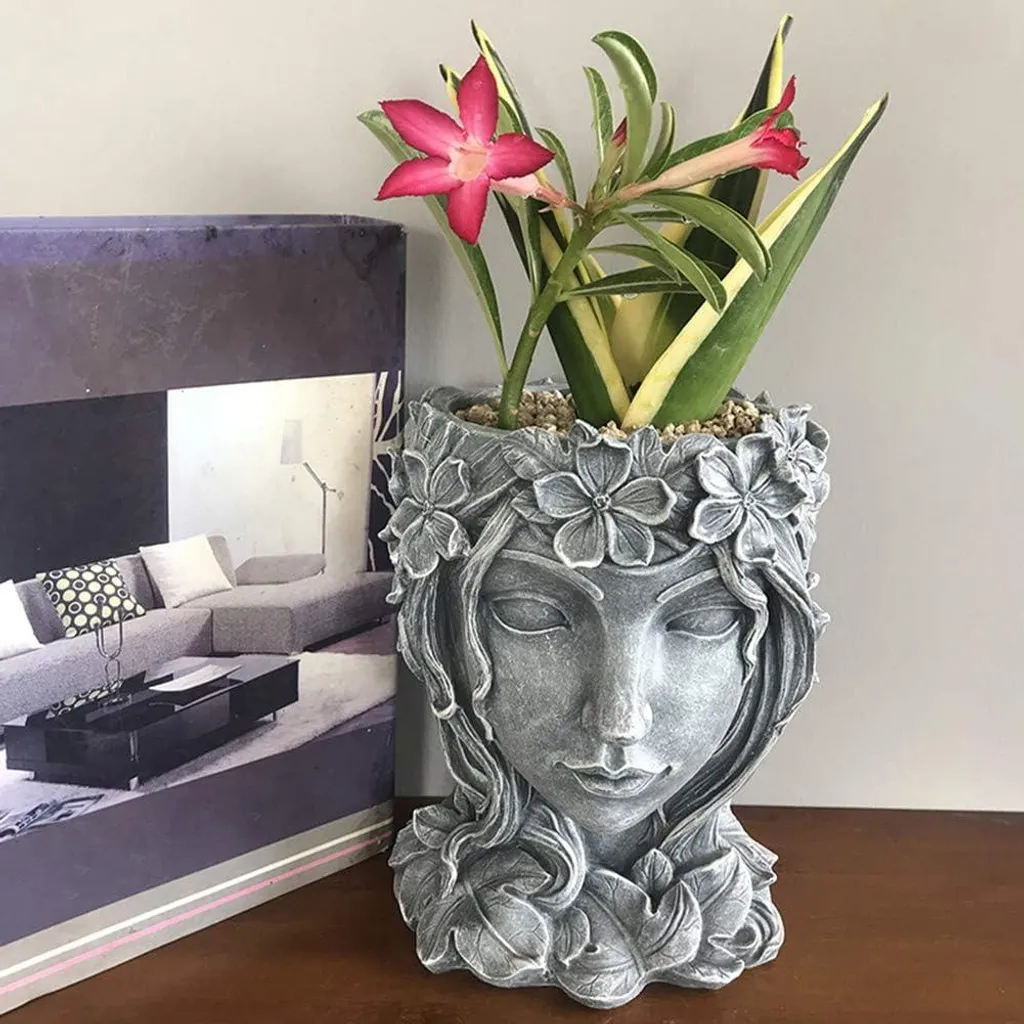 Pot Succulentes Stable en Résine Grise : Solution Déco Originale Maison
