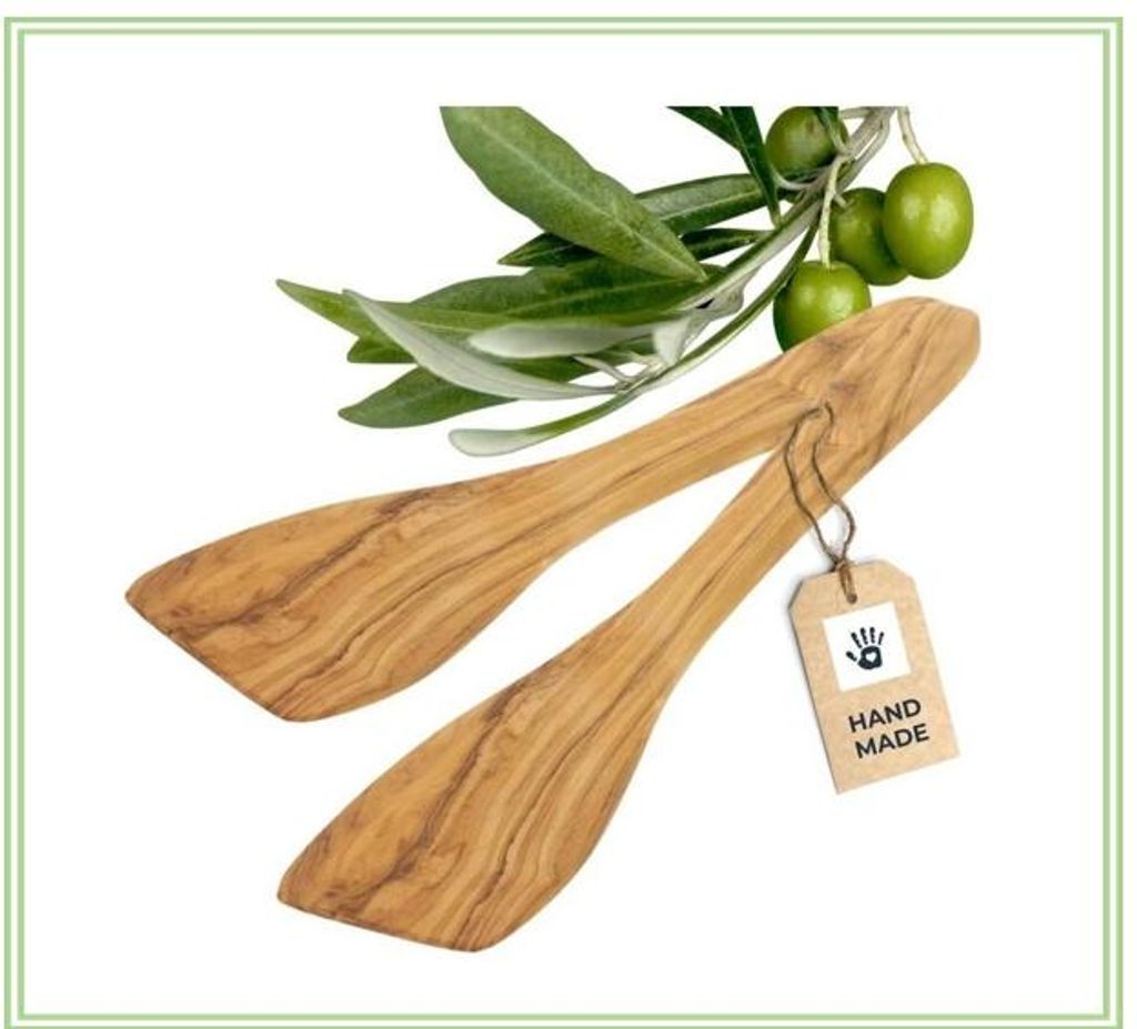 2 Stück Pfannenwender aus Olivenholz 29 cm Wender Produktbild 
