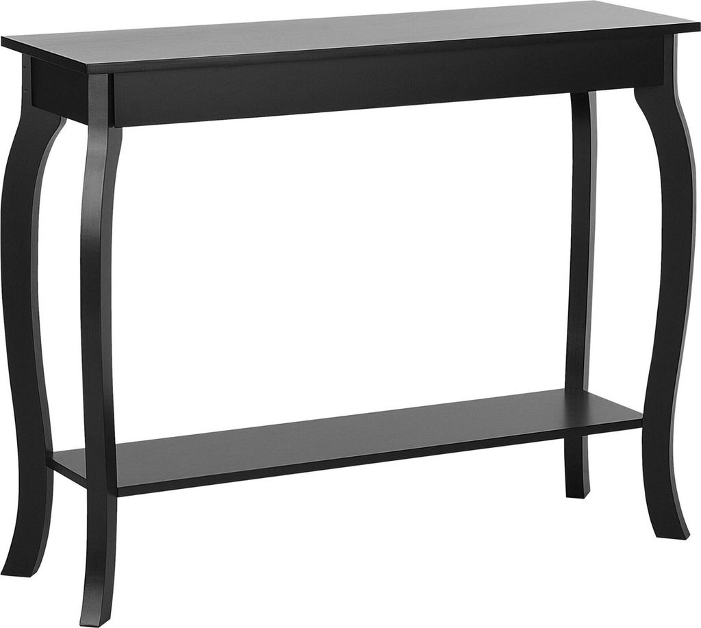 BELIANI Konsola stolik z półką czarny 100 x 30 cm styl Zdjęcie produktu 