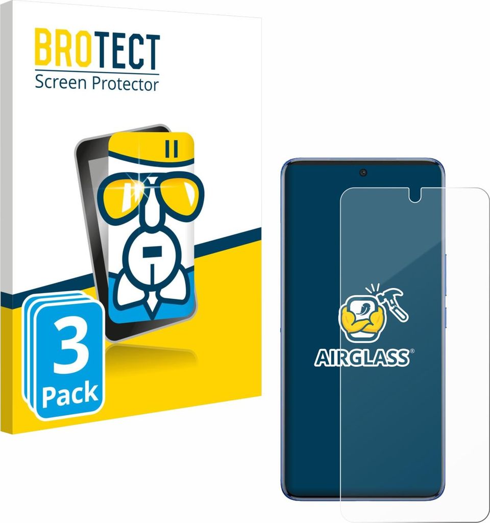 3x BROTECT Schutzglas für Vivo V60 Schutzfolie Panzer Folie Glas Display Schutz klar