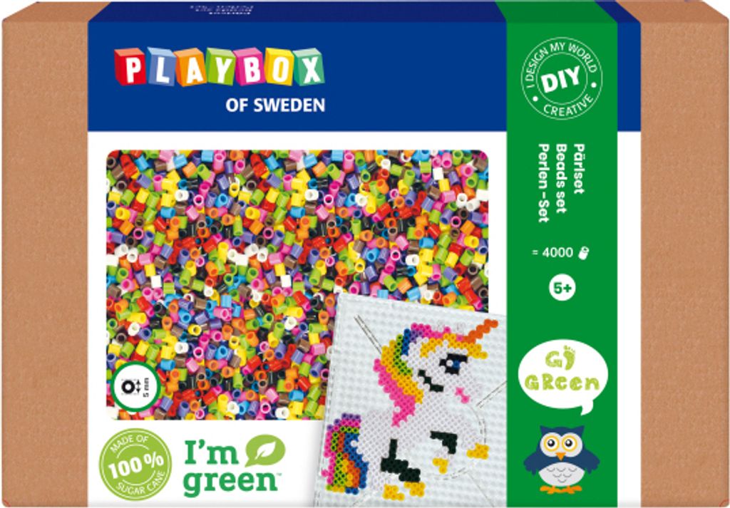 Playbox Bügelperlen-Set Go green Midi 4000 Stk.