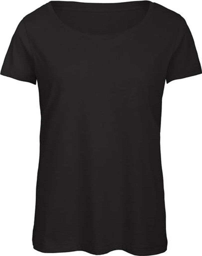Damen-T-Shirt, Kurzarm - B&C TRIBLEND/W - black - Größe L