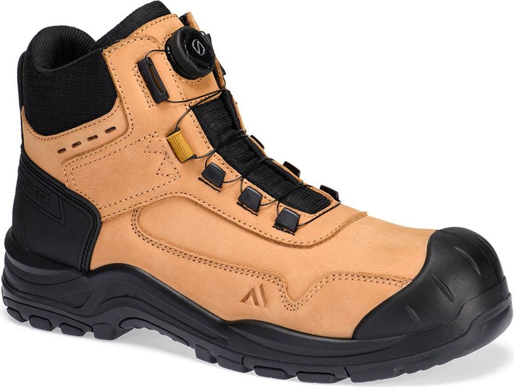 Stahl Nubuk Schnürstiefelette S3 Hro Sr Fo Sc - Größe 37 - Weizen - Portwest