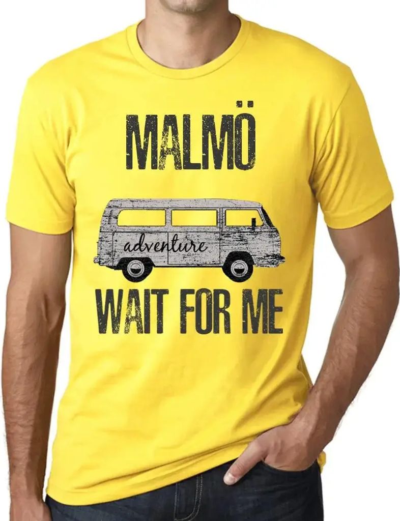 Herren Grafik T-Shirt Abenteuer warten auf mich in Malmö – Adventure Wait For Me In Malmö – Öko-Verantwortlich Vintage Jahrgang Kurzarm Lust...