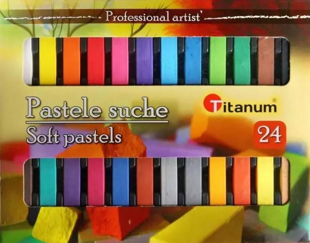 Suché pastelové kriedy 24 farieb Titanum Obrázok produktu 