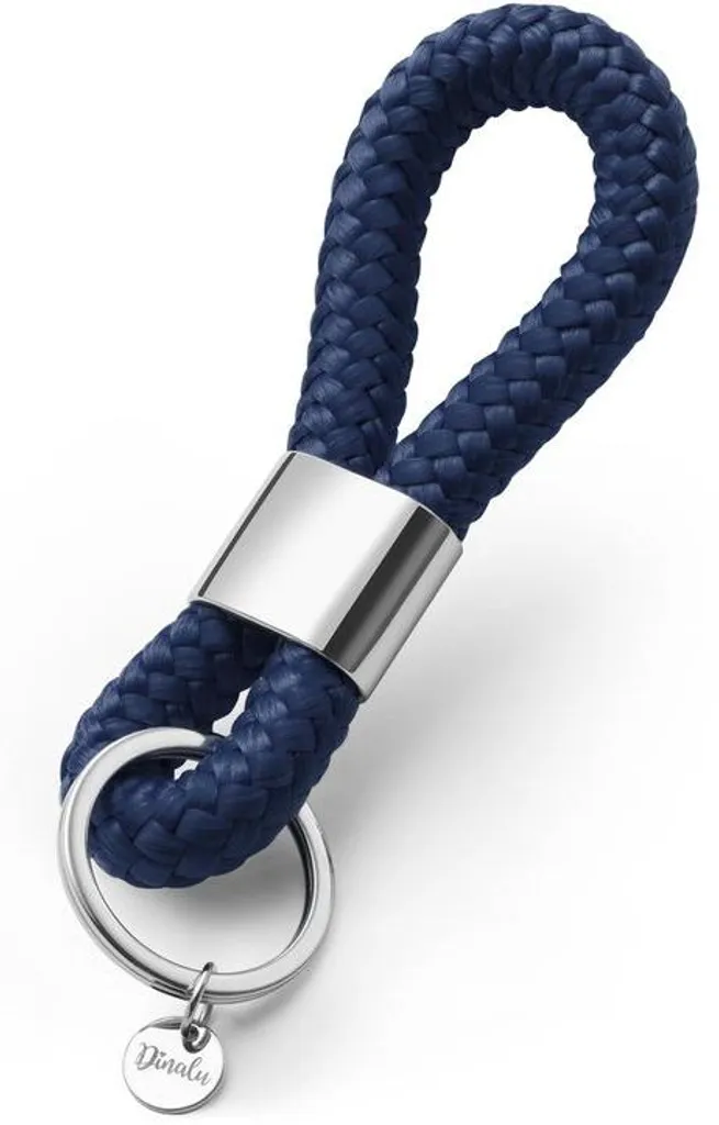 Porte-clés bleu et argent pour organisation des clés de maison et voiture