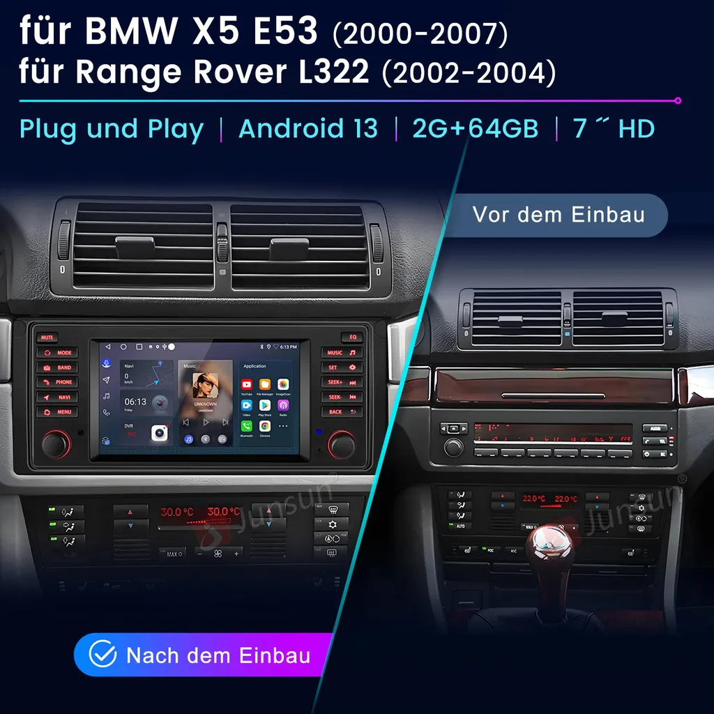 Autoradio BMW X5 E53 7" Android 13 CarPlay GPS: Offerta Imperdibile - 3