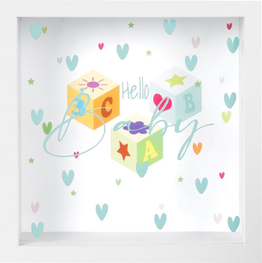 Goldbuch Wunscherfüller Spardose Hello Baby 18x18 cm MDF zum Aufstellen