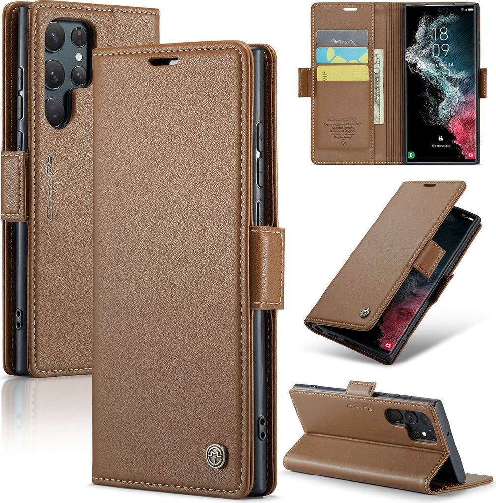 Galaxy S22 Ultra 5G Hülle, Leder Brieftasche Kartenfach Produktbild 