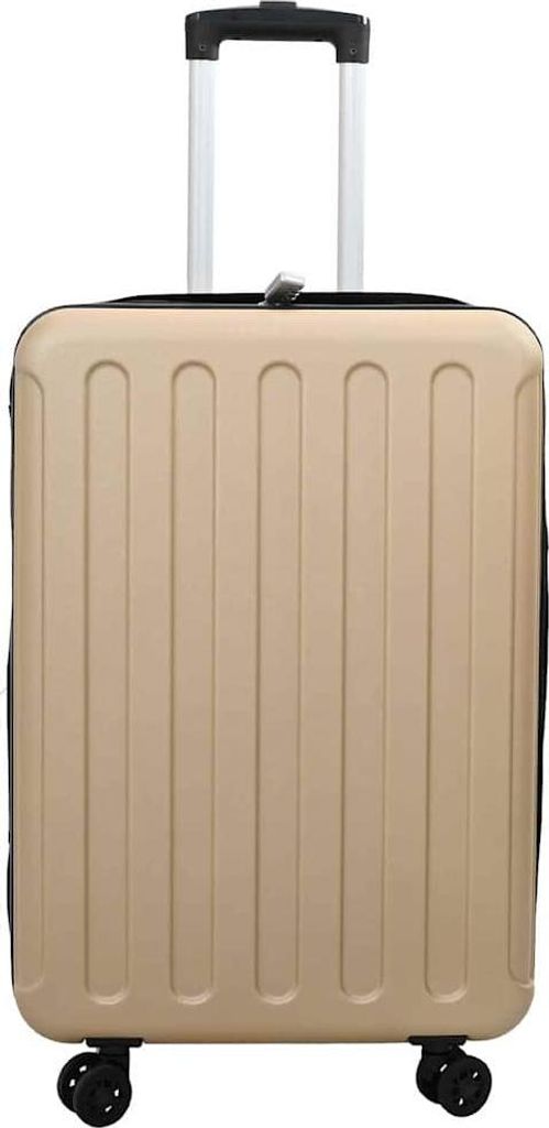 vidaXL Koffer mit Schloss Champagner 34 x 23 x 55,5 cm ABS Kunststoff