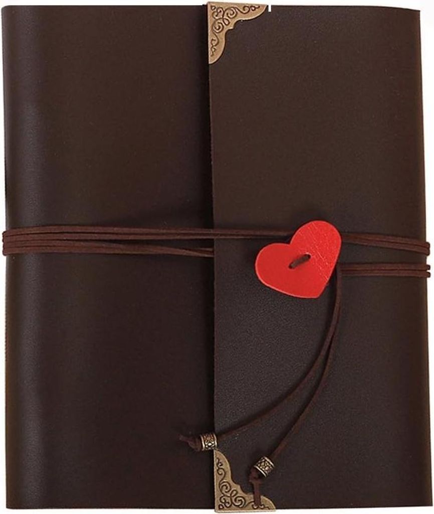 Retro Fotoalbum Polyurethanleer schwarz 30 Seiten - Hochzeit Geburtstag Weihnachten Valentinstag Abschluss - 235 x 19 cm