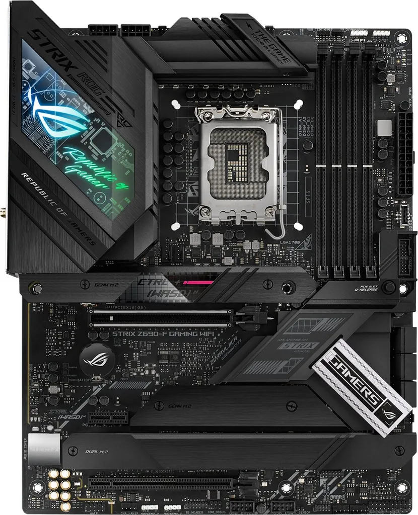 Carte de composants ASUS Intel Z690 pour le montage vidéo et gaming