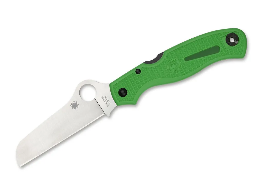 Couteau de poche marin Spyderco Atlantic Salt vert pour milieux salins