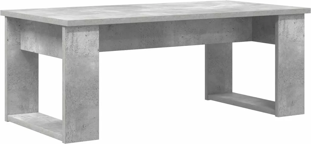 Table Basse en Bois Composite Gris Béton Durable - Lot de 2 Modules