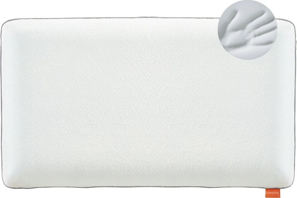 sleepling orthopädisches Nackenstützkissen, Memory Foam Visco Kissen 40 x 80 cm, Visko-Gel Kopfkissen ultra soft, waschbar, , EU, weiß