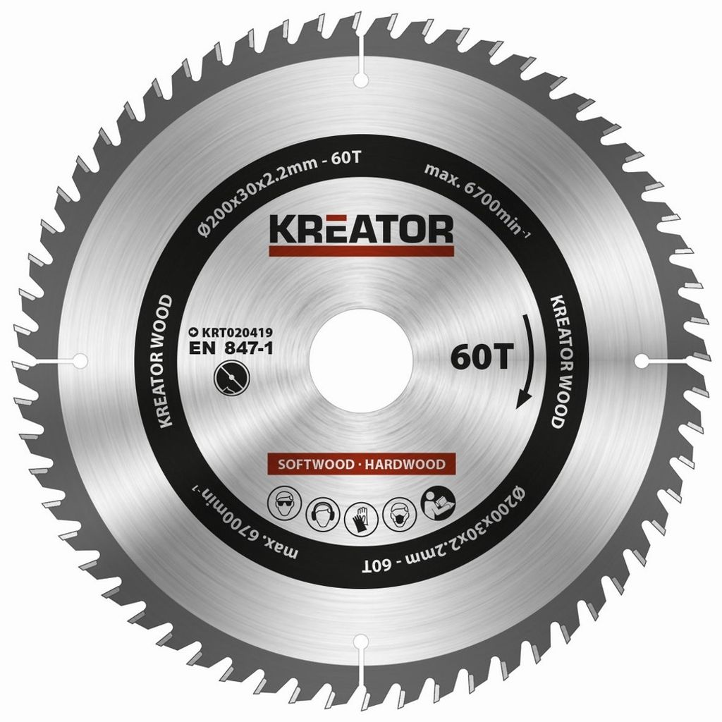 Lame de scie circulaire 200 x 30 x 2,2 mm pour le bois, Image du produit 