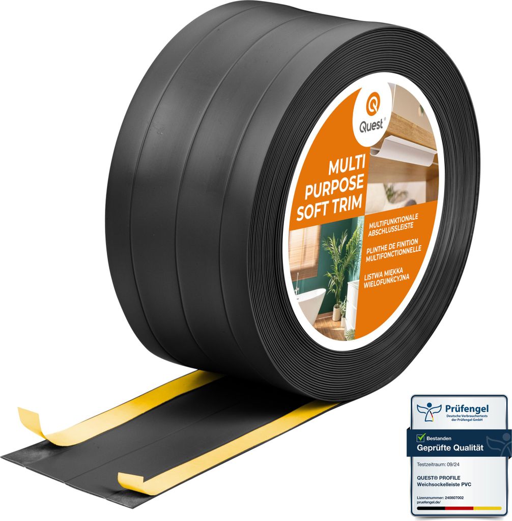 QUEST Battiscopa di finitura W3 in PVC 4 in 1 1x120mm, 10m, Immagine del prodotto 