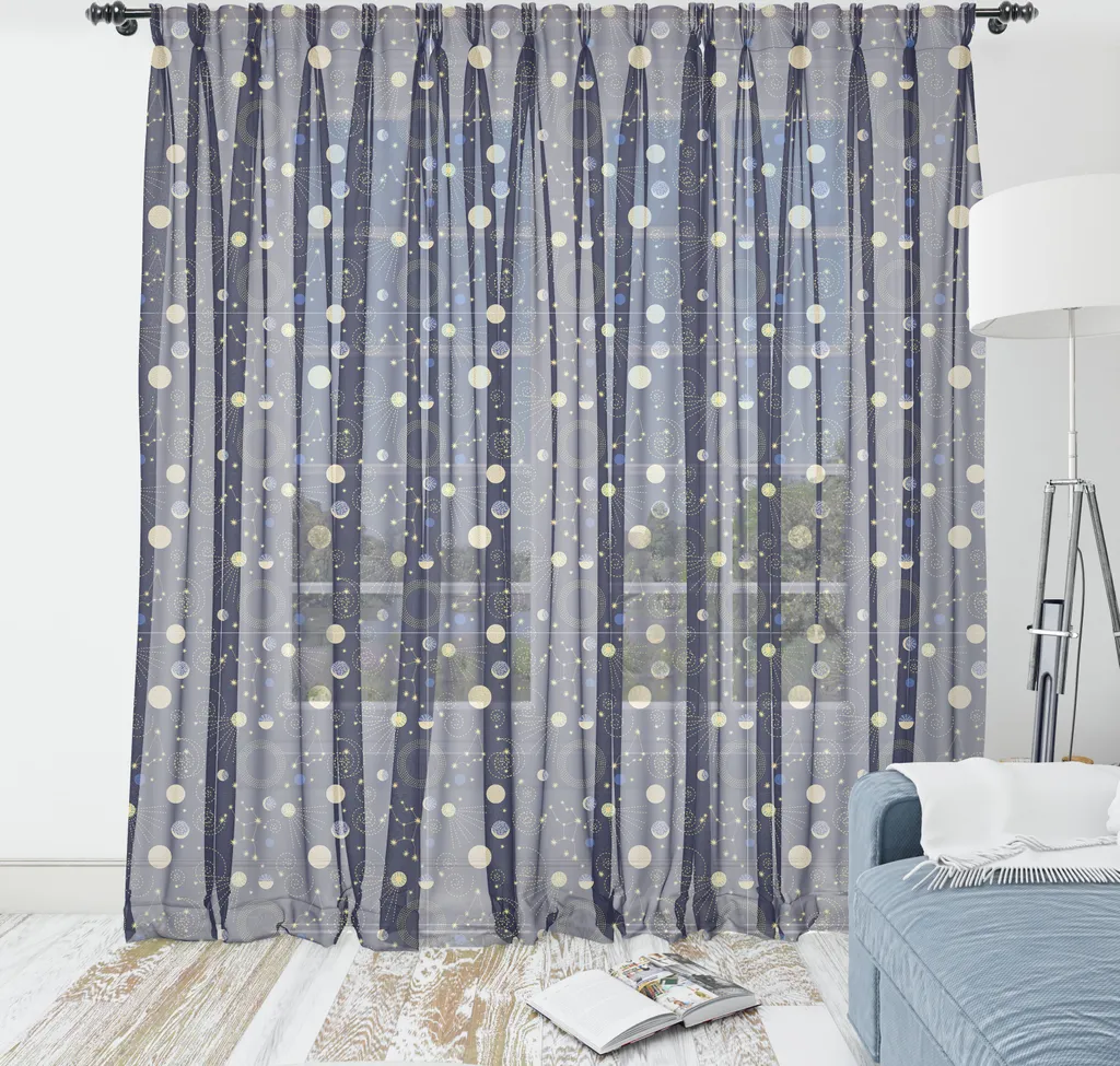 Arazzo Parete Moderno ABAKUHAUS Kosmos - Tessuto Satin 135x274cm - 1
