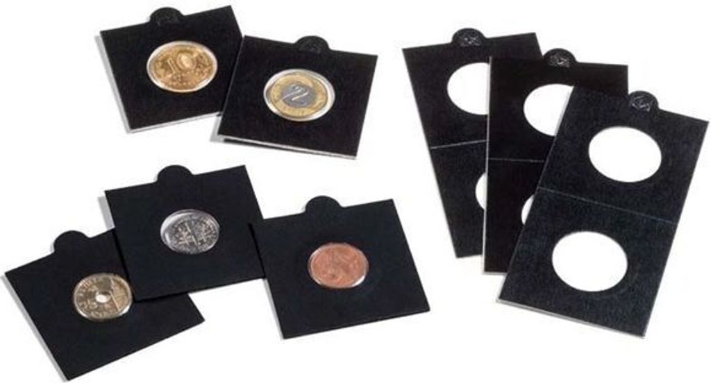 Münzrähmchen MATRIX, schwarz, Innendurchmesser 20 mm, selbstklebend, 1.000er-Pack